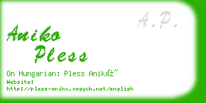 aniko pless business card